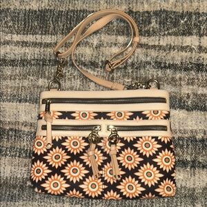 Spartina 449 Navy, Orange and Cream Crossbody Bag